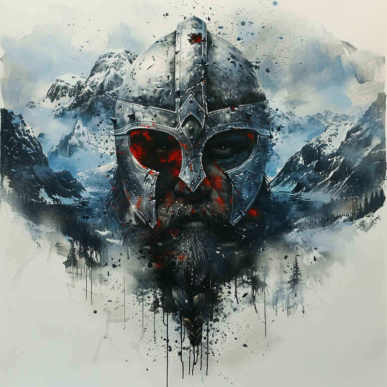 vikings tattoo design ideas refined contrast mythic man courage and power