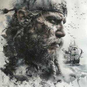 vikings tattoo design ideas Surrealism fragmentation mythic man stands for endurance