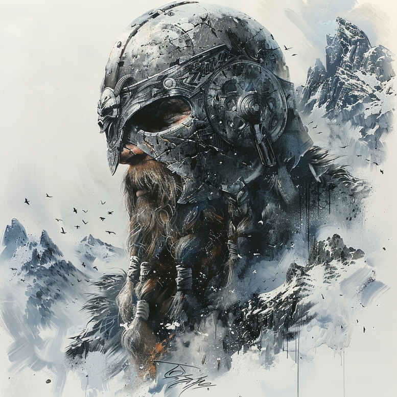 vikings tattoo design ideas Neotraditional balanced tones nordic emblem shows courage