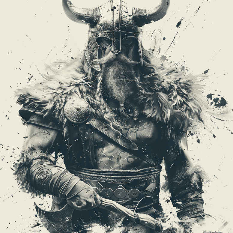 vikings tattoo design ideas bold color blocks nordic emblem shows resilience
