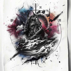 vikings tattoo design ideas Neotraditional sharp edges nordic warrior for triceps