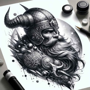 vikings tattoo design ideas lifelike nordic warrior resilience and power