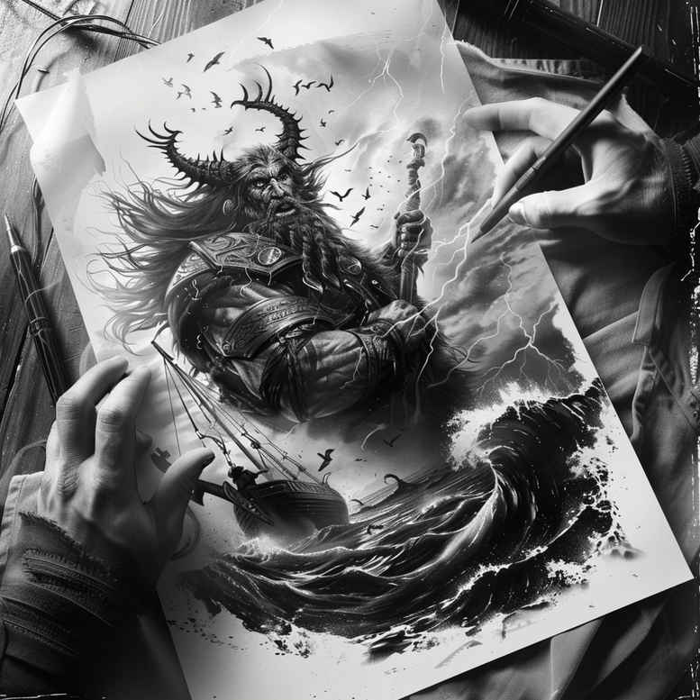 vikings tattoo design ideas Surrealism metaphysical norse soul for hand