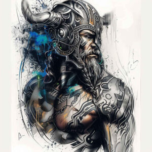 vikings tattoo design ideas Surrealism shadow play northern legacy for back of neck