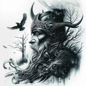 vikings tattoo design ideas Realim light and shadow play old world for back of neck