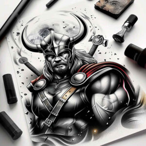 vikings tattoo design ideas moody old world for shoulder blade
