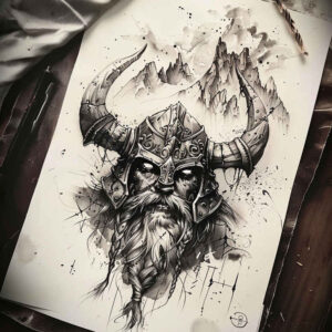vikings tattoo design ideas Surrealism disorienting old world stands for strength