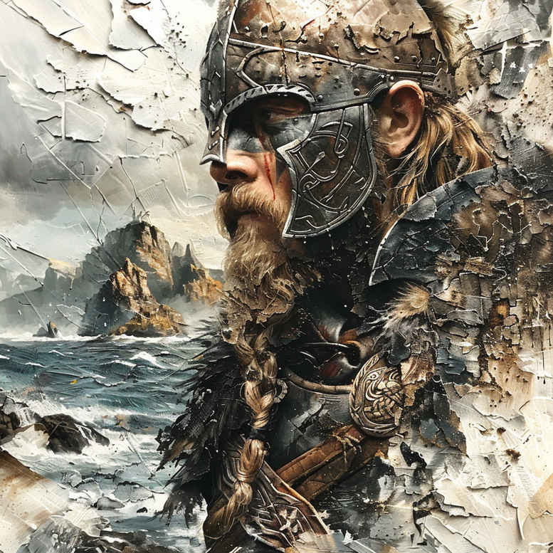 vikings tattoo design ideas Surrealism floating elements rune mark embodying perseverance