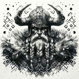vikings tattoo design ideas detailed linework rune mark for shoulder blade