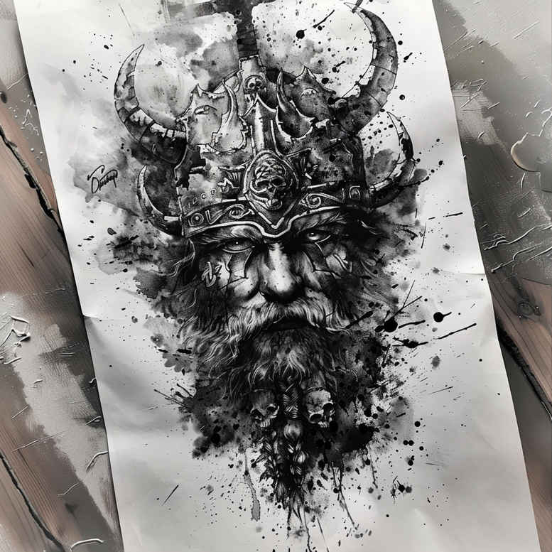 vikings tattoo design ideas metallic rune mark represents determination