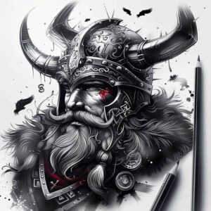 vikings tattoo design ideas Surrealism imperfect symmetry rune mark stands for strength