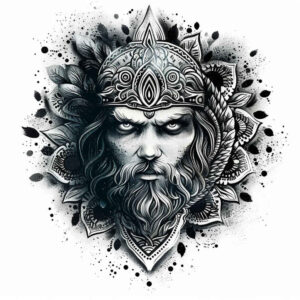 vikings tattoo design ideas Surrealism blurred boundaries runestone embodying courage