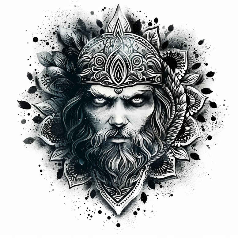 vikings tattoo design ideas Surrealism blurred boundaries runestone embodying courage