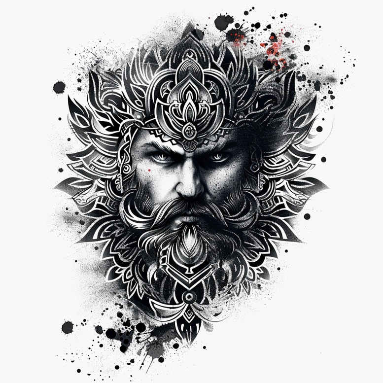 vikings tattoo design ideas Realism transparent layer runestone for temple