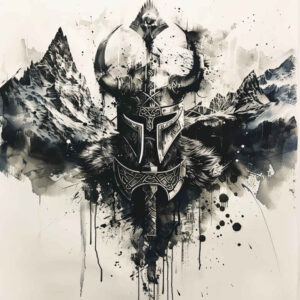 vikings tattoo design ideas Surrealism psychic energy sea path symbol of endurance
