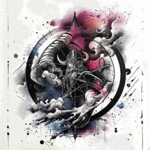 vikings tattoo design ideas Realism blended gradients seafaring raider for triceps