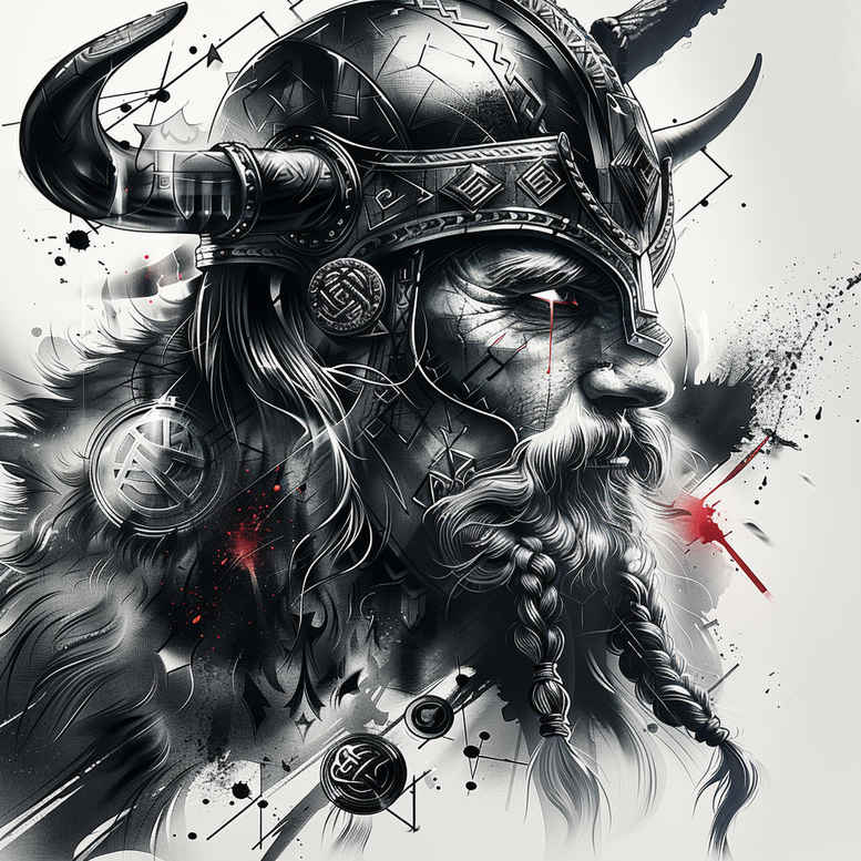 vikings tattoo design ideas saturated hues shield brotherhood for palm
