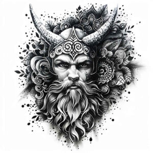 vikings tattoo design ideas textured shading shield brotherhood symbolising strength