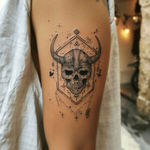 vikings tattoo design ideas monochrome ship journey courage and power