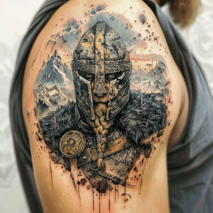 vikings tattoo design ideas artistic contrast ship journey represents perseverance