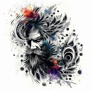 vikings tattoo design ideas Surrealism phantom shadows tattoo raider shows endurance
