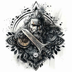 vikings tattoo design ideas bold highlights tribal god for heel