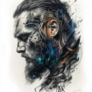 vikings tattoo design ideas Surrealism psychedelic tribal power for side torso
