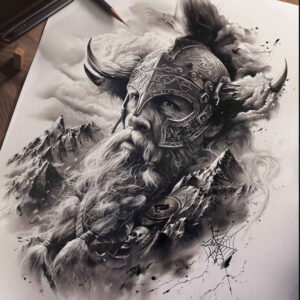 vikings tattoo design ideas Surrealism symbolic motifs tribal power for wrist