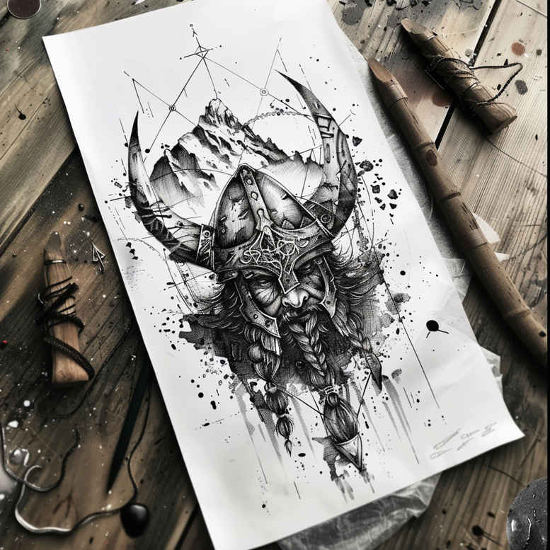 vikings tattoo design ideas refined color palette tribal power represents resilience