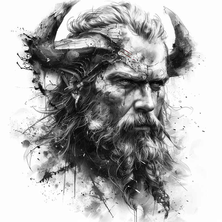 vikings tattoo design ideas contoured forms viking axe for back shoulder