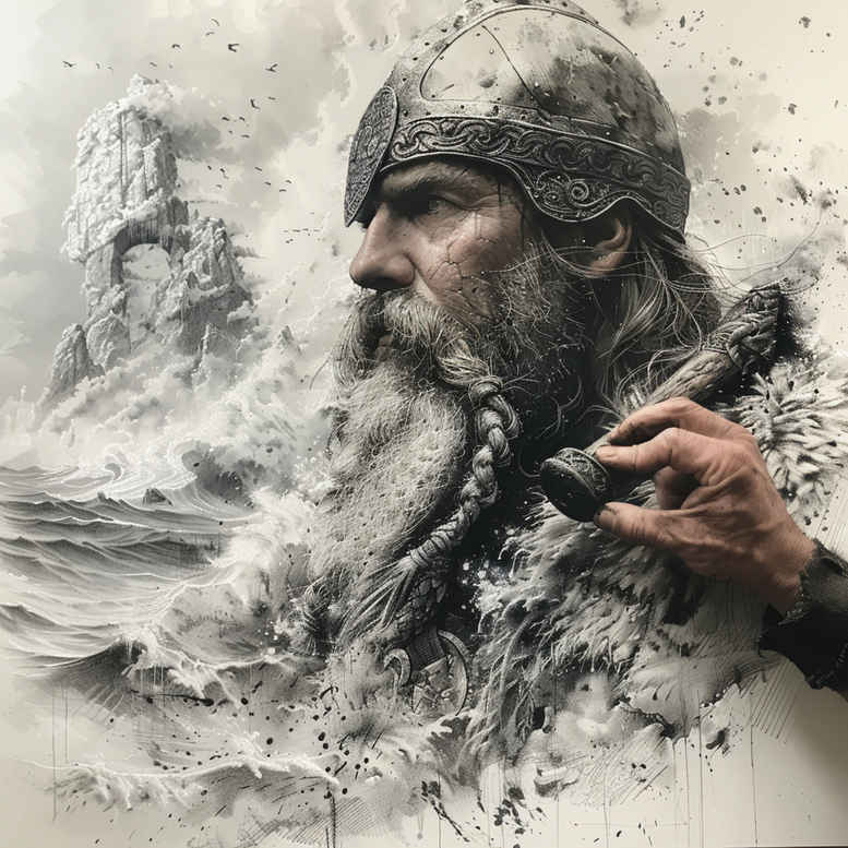 vikings tattoo design ideas intricate shading viking axe stands for courage