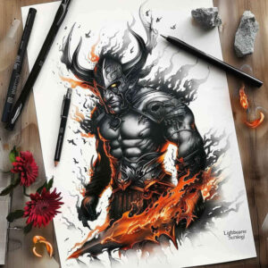 vikings tattoo design ideas Surrealism abstract viking journey represents perseverance