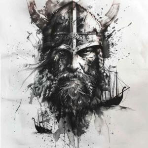 vikings tattoo design ideas Realism realistic proportions viking might for upper thigh