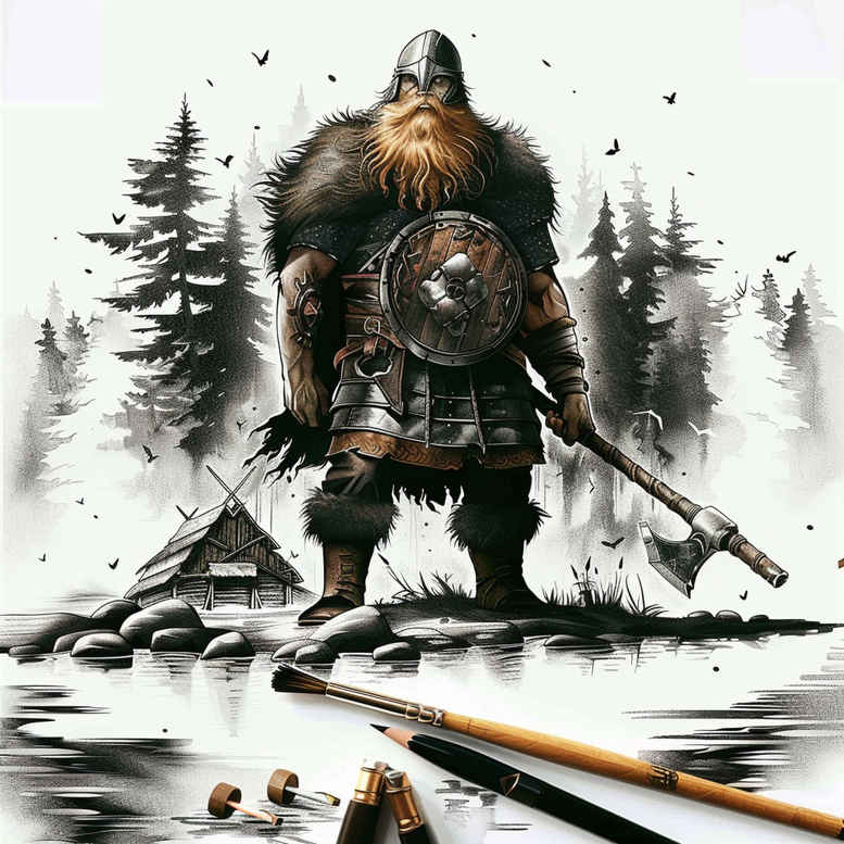 vikings tattoo design ideas Surrealism melted shapes warrior code for wrist