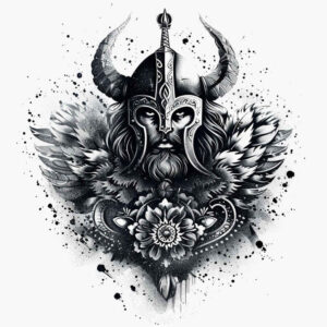 vikings tattoo design ideas intricate shading warrior code symbolising endurance