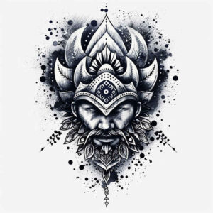 spiritual-motif-tattoo-grim-for-upper-shoulder – tattoo design ideas free ai generated – Gallery: vikings-inkby-ai