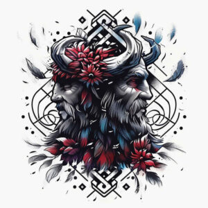 symbol-tattoo-deformed-for-back-of-neck – tattoo design ideas free ai generated – Gallery: vikings-inkby-ai