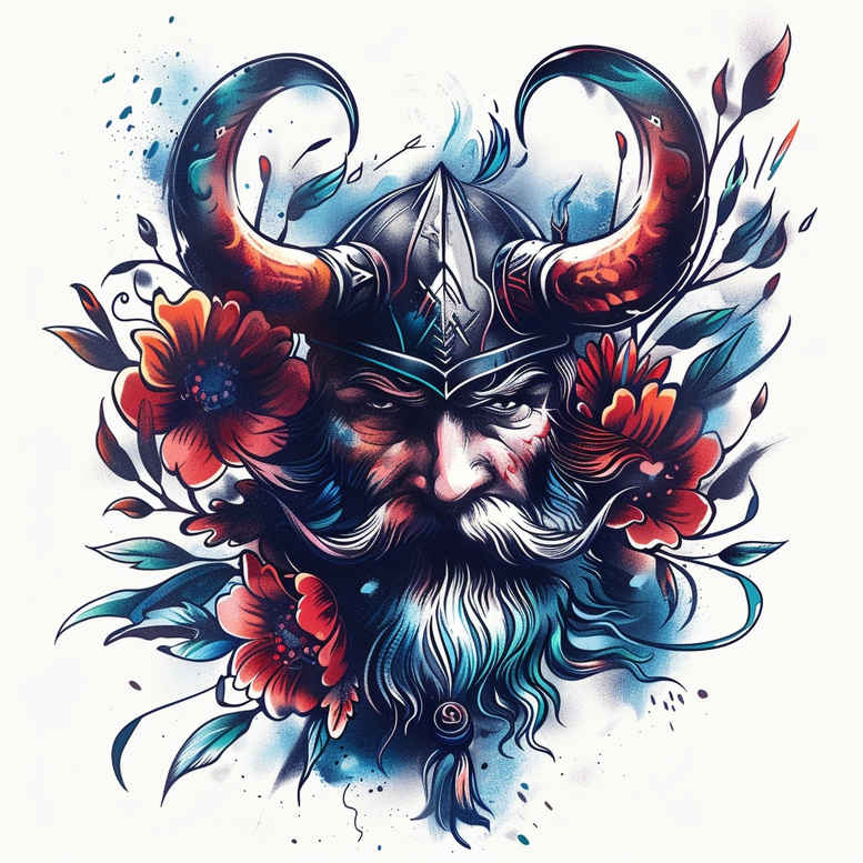 viking-tattoo-haunted-house-for-temple – tattoo design ideas free ai generated – Gallery: vikings-inkby-ai
