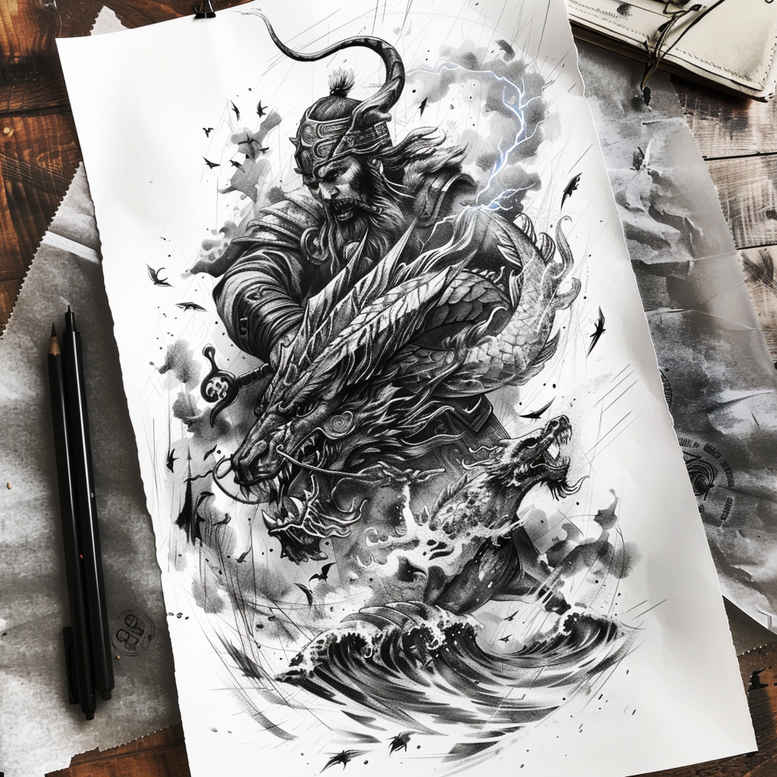 protection-motif-tattoo-possessed-for-spine – tattoo design ideas free ai generated – Gallery: vikings-inkby-ai