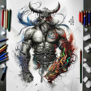 shadow-and-light-tattoo-shadow-for-calf – tattoo design ideas free ai generated – Gallery: vikings-inkby-ai