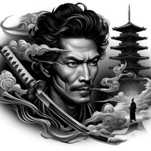strength-and-courage-tattoo-neotraditional-subtle-highlights-for-temple – tattoo design ideas free ai generated – Gallery: warriors-asia-inkby-ai