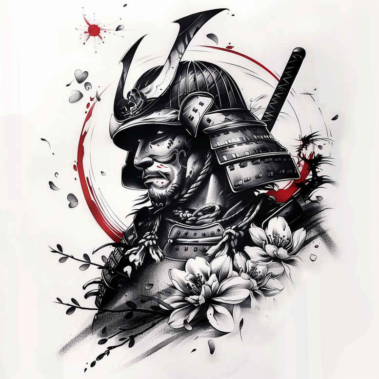 asian-warrior-tattoo-realism-textured-light-for-back-of-neck – tattoo design ideas free ai generated – Gallery: warriors-asia-inkby-ai