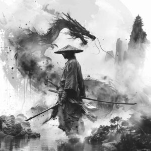 3d-samurai-tattoo-surrealism-vivid-hallucination-for-heel – tattoo design ideas free ai generated – Gallery: warriors-asia-inkby-ai