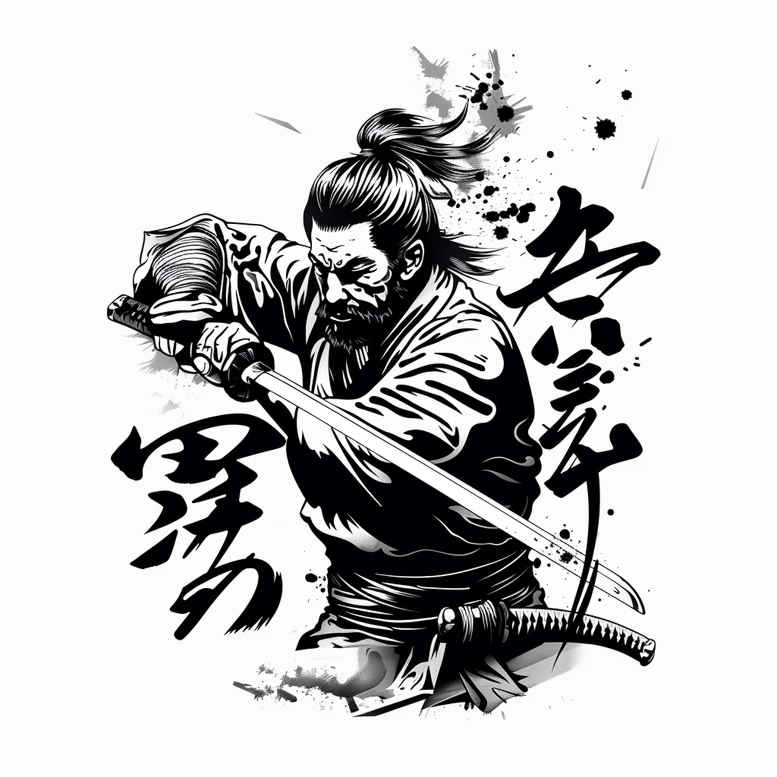 bravery-motif-tattoo-realism-digital-realism-for-shin – tattoo design ideas free ai generated – Gallery: warriors-asia-inkby-ai