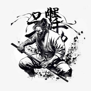 ninja-tattoo-neotraditional-enhanced-color-for-behind-ear – tattoo design ideas free ai generated – Gallery: warriors-asia-inkby-ai