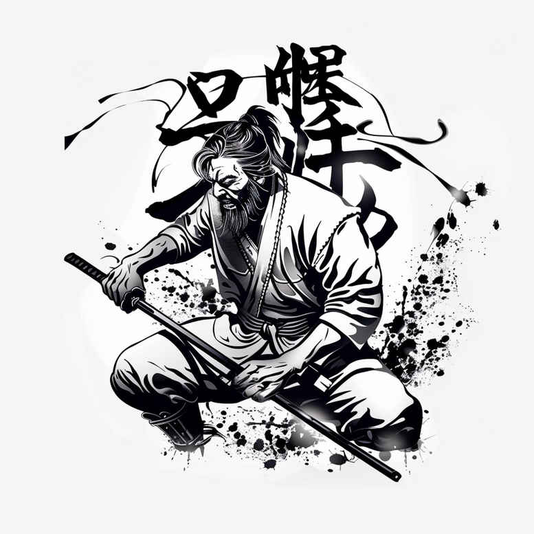 ninja-tattoo-neotraditional-enhanced-color-for-behind-ear – tattoo design ideas free ai generated – Gallery: warriors-asia-inkby-ai