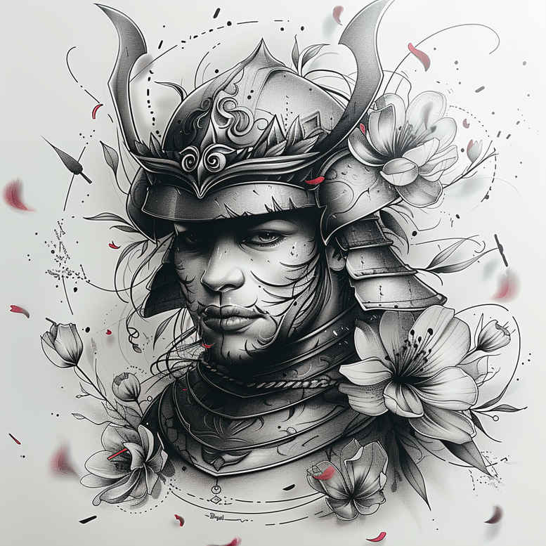 spirit-motif-tattoo-realism-clean-lines-for-outer-arm – tattoo design ideas free ai generated – Gallery: warriors-asia-inkby-ai