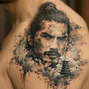 battle-motif-tattoo-neotraditional-strong-contrast-for-knee – tattoo design ideas free ai generated – Gallery: warriors-asia-inkby-ai