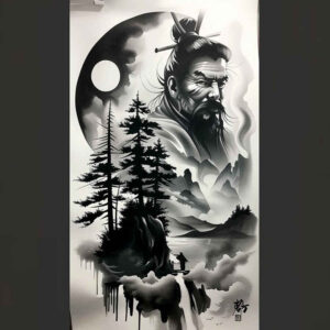 sword-tattoo-neotraditional-subtle-tone-for-neck – tattoo design ideas free ai generated – Gallery: warriors-asia-inkby-ai