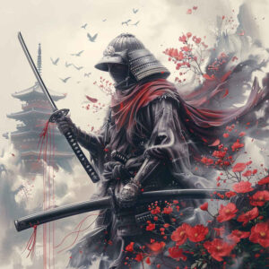 warriors-asia tattoo design ideas strong outlines ancient combat for lower back